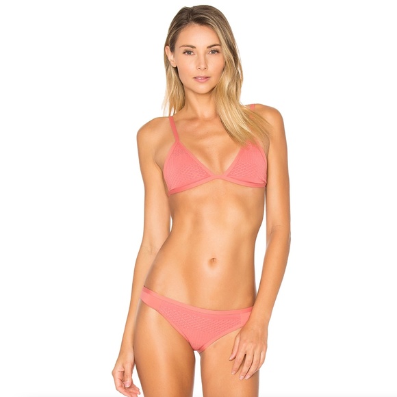 TAVIK Jett Textured Triangle Swim Bikini TOP ONLY Textured Rose - Picture 1 of 8